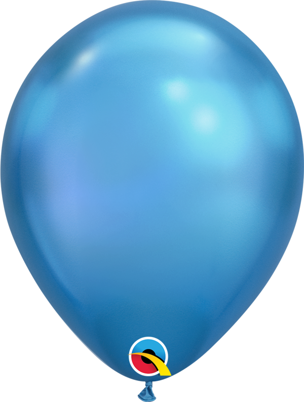 Chrome Latexballon Blau (verpackt à 25 Ballons)