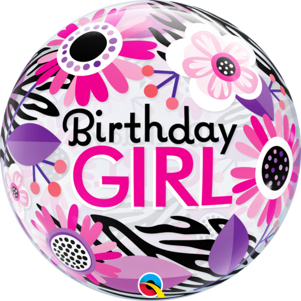 Bubbles Folienballon "Birthday Girl"