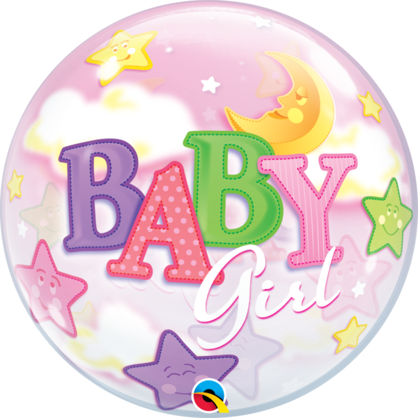 Bubbles Folienballon "Baby Girl"