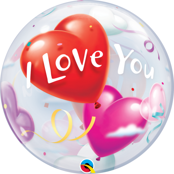 Bubbles Folienballon "I Love You"