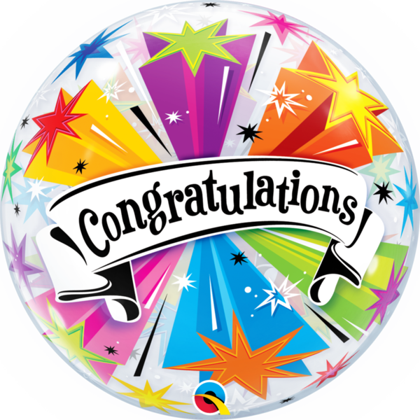 Bubbles Folienballon "Congratulations"