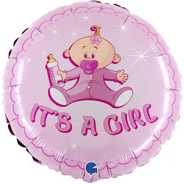 Folienballon Rund "It's A Girl!"