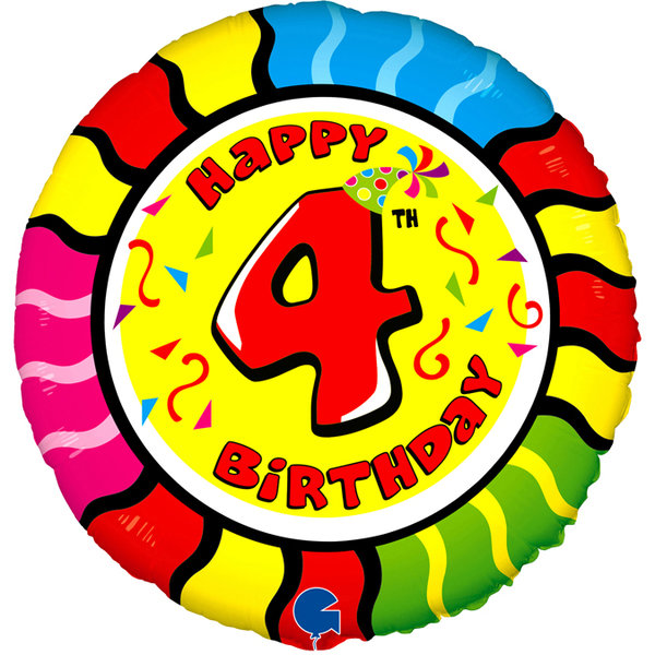 Folienballon Rund Animaloons "Happy Birthday" - 4