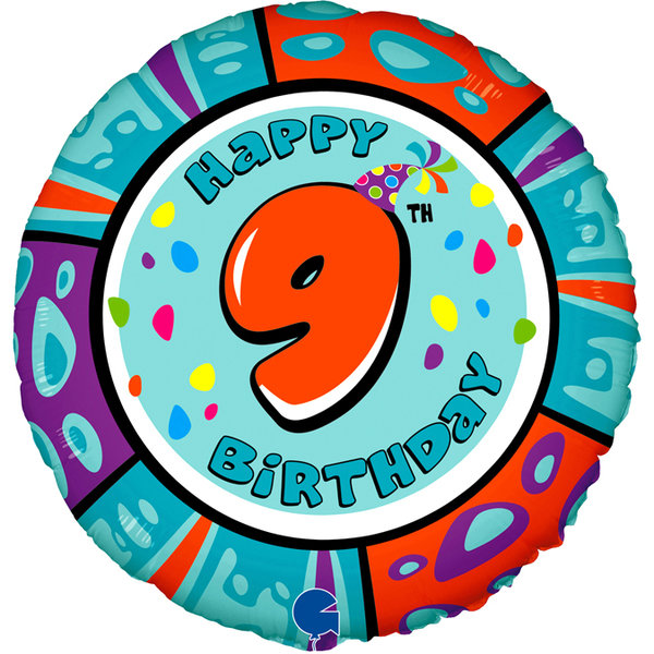 Folienballon Rund Animaloons "Happy Birthday" - 9