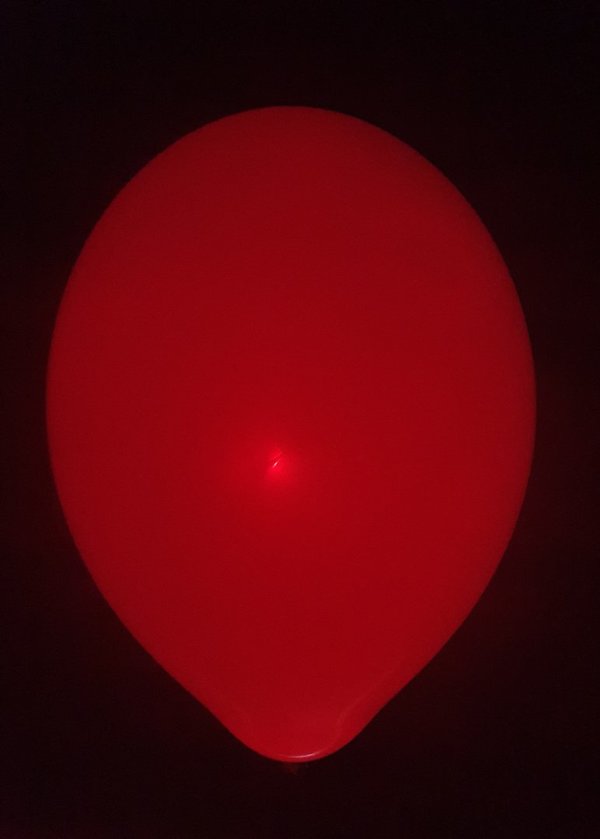 LED Ballon Ø 30cm, Farbe: Farbwechsel blinkend (blau, rot, grün)