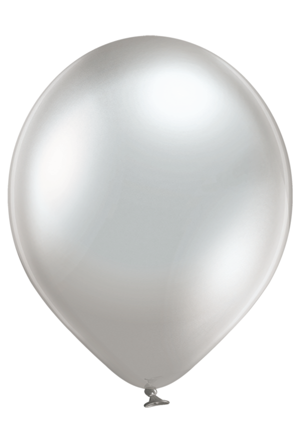 Chrome Latexballon Silber (verpackt à 25 Ballons)